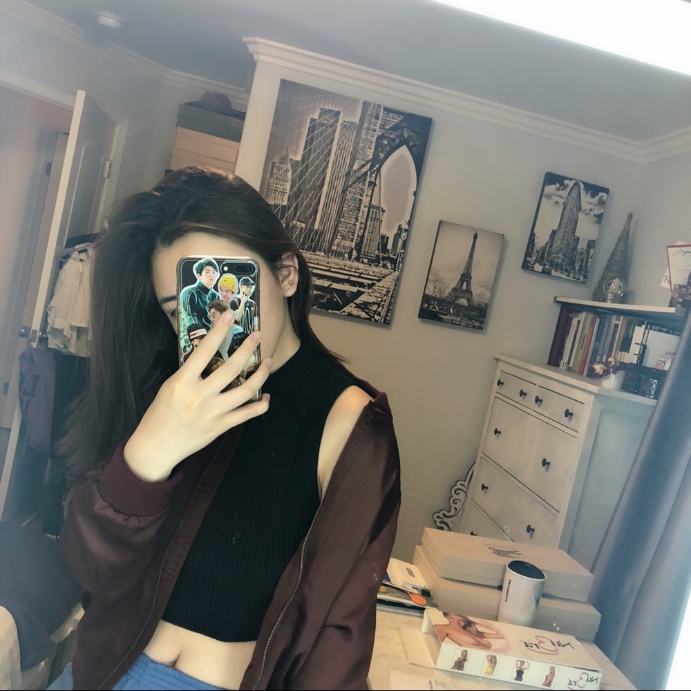 Satin bomber jacket